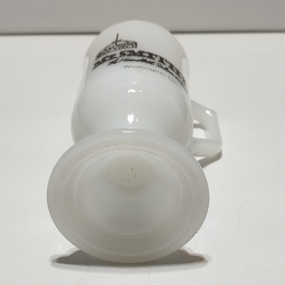 Mr. Smith's the friendliest saloon in town Washington DC footed milk glass mug - Picture 6 of 9